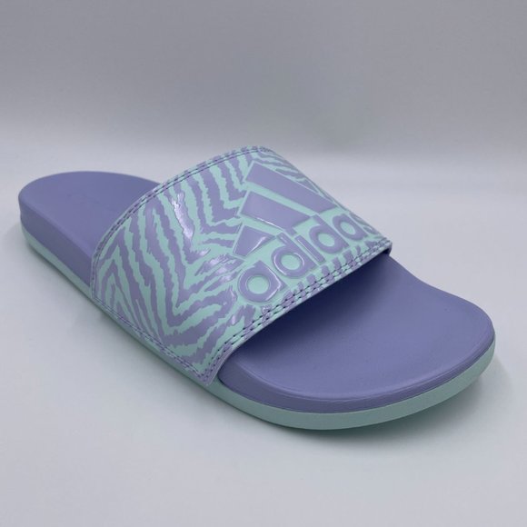 Adidas Adilette Comfort Violet / Mint Womens Slides - Picture 7 of 8